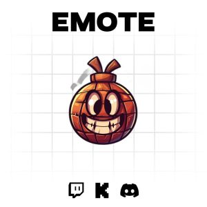 Grinning Grenade Emote: Explosive Fun for Twitch and Discord Gamers!