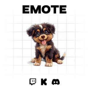 WaggingWoof Emote: Playful Puppy for Twitch & Discord