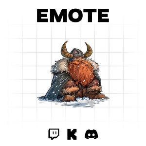 Frosty Viking Emote: Chilly Conqueror for Twitch & Discord