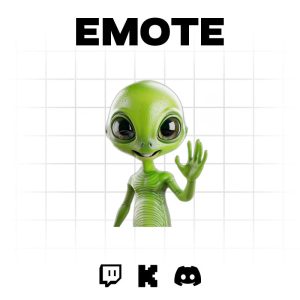 AlienWave: Cute Emote for Twitch & Discord Gamers
