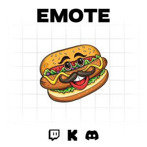 Mustache Dog Wink Emote - Perfect for Twitch and Discord!