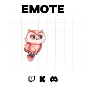 Whimsical Wise Owl Emote: Twitch & Discord Exclusive!
