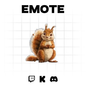 Nutty Grin Emote: Cheeky Squirrel for Twitch & Discord