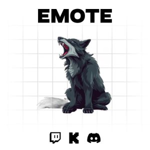 Wild Howl Emote: Expressive Cartoon Werewolf for Twitch & Discord