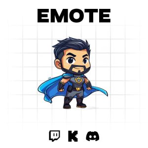 SuperChibi Emote: The Heroic Vibra Pose for Twitch and Discord!
