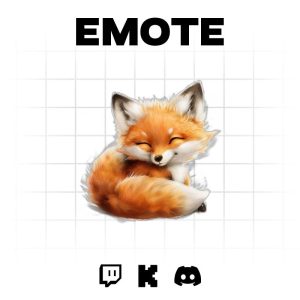 Kawaii Fox Wink Emote: Adorable Orange Fur for Twitch & Discord