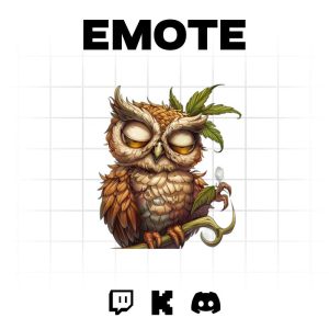 Blazed Hoot Emote: Chill Owl for Twitch & Gamers