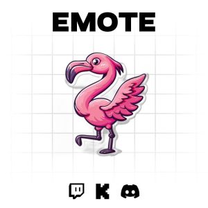 Funky Flamingo Frenzy Emote for Twitch & Discord Gamers
